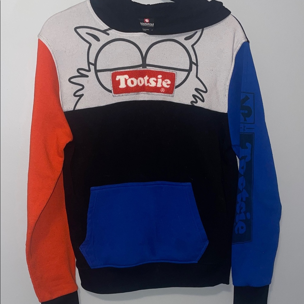 Vintage South Pole Black/Blue/Red Tootsie Colorblock Hoodie
